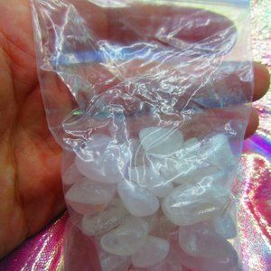Rose Quartz Crystal Tumbled 3 Ounce Grid Set